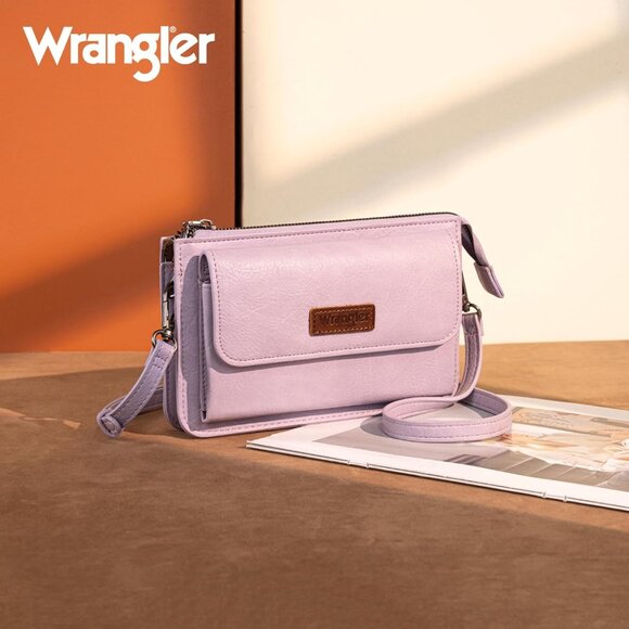 Wrangler Purple RFID-Blocking Crossbody Wallet Purse - Stylish & Compact - Picture 3 of 8